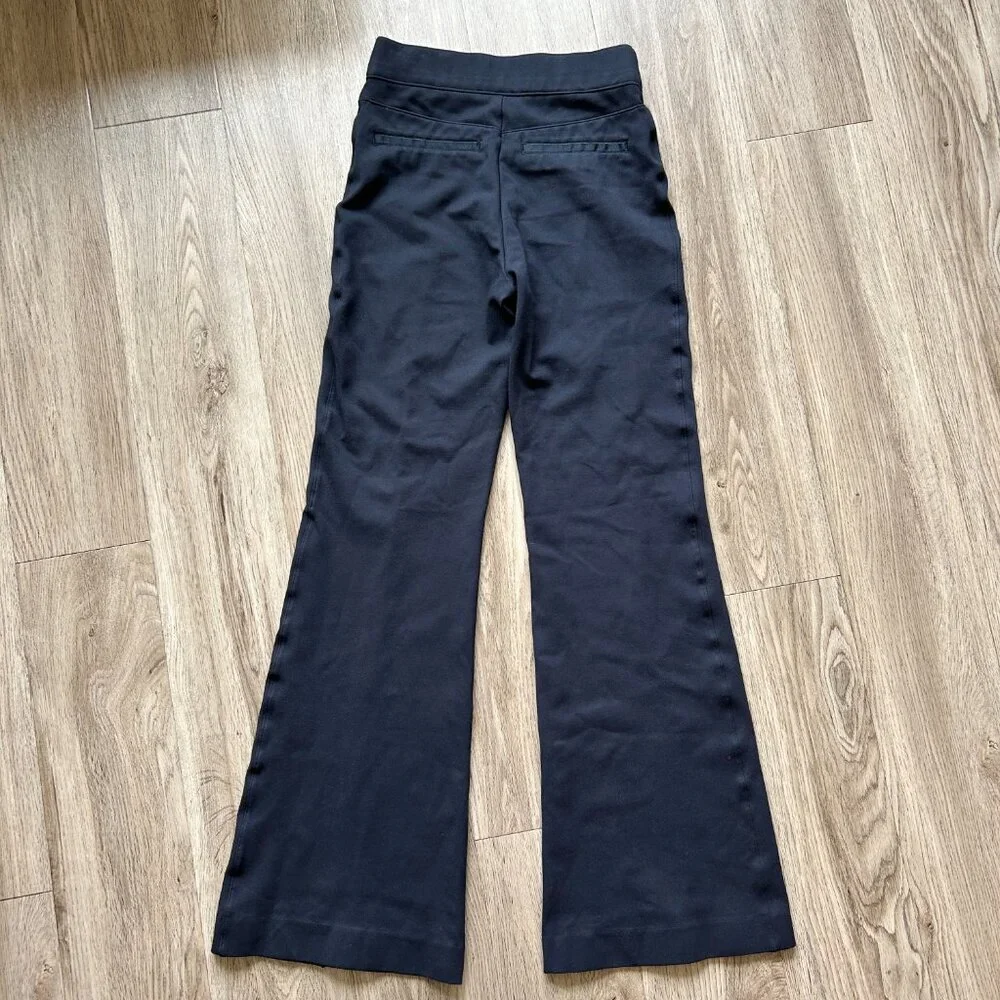 SPANX Supersmooth PerfectFit Ponte Flare Stretch Pant in Navy Blue Size S